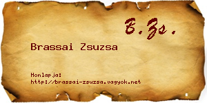 Brassai Zsuzsa névjegykártya